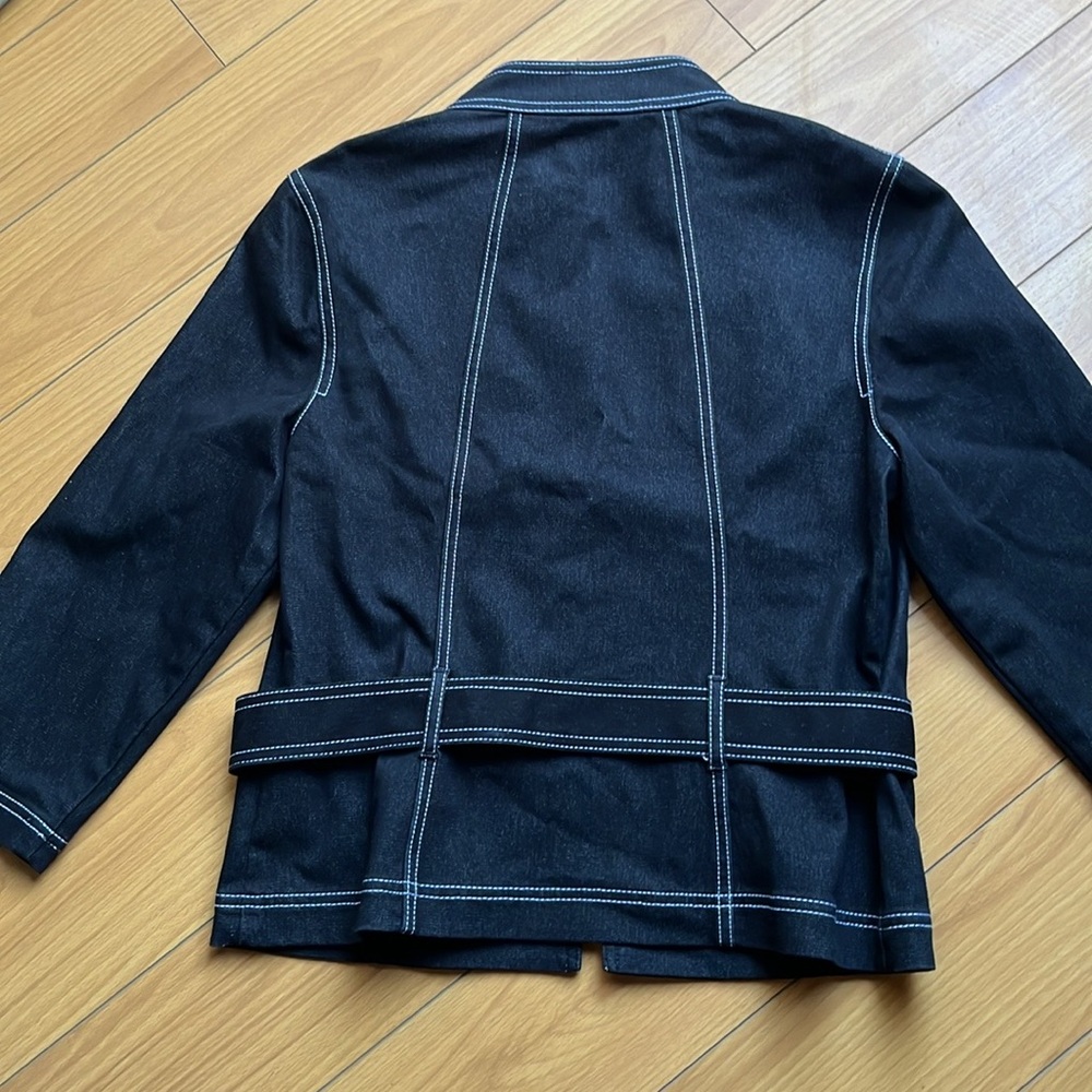 St. John Sport denim zip up - Picture 7 of 10